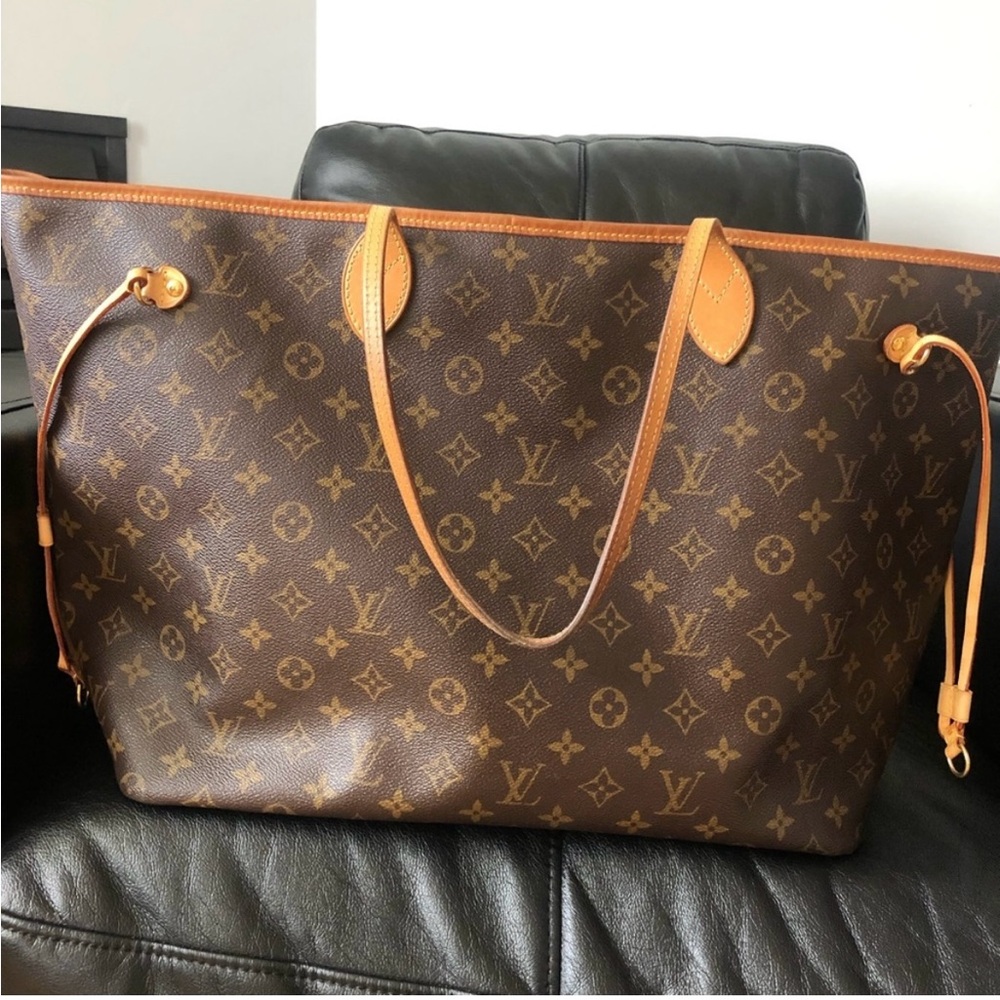 Louis Vuitton Brown Monogram Shoulder Bag Neverfull GM